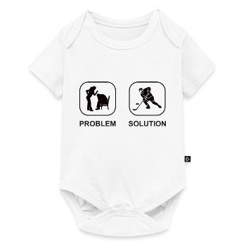 Eishockey Wintersport Eishockeyteam Geschenk - Baby Premium Kurzarmbody - Weiß - Vorne
