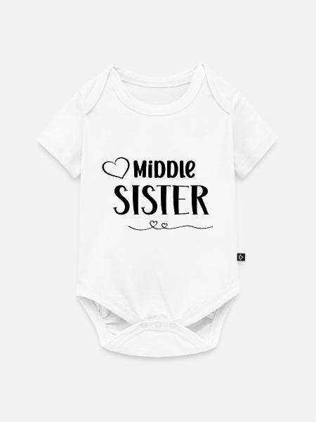 Middle Sister - Baby Premium Kurzarmbody - Weiß