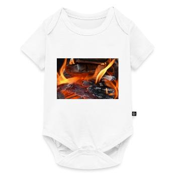 Close up of Fire and flames - Baby Premium short-sleeve bodysuit - white - Front