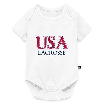 USA Lacrosse - National Colors - United States - Baby Premium short-sleeve bodysuit - white - Front
