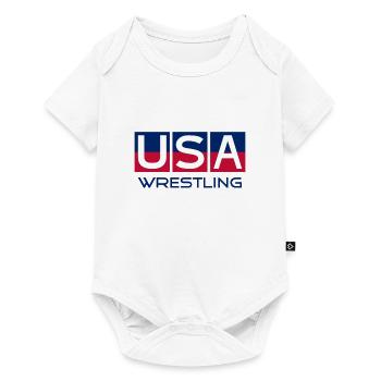 USA Wrestling - National Colors - United States - Baby Premium short-sleeve bodysuit - white - Front