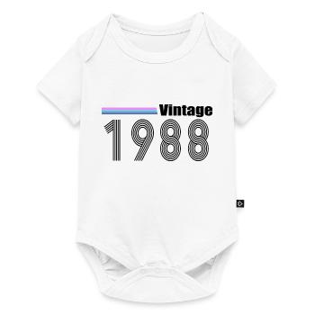 1988 - Baby Premium Kurzarmbody - Weiß - Vorne