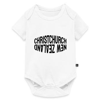 Christchurch - Nouvelle-Zélande - NZ - Maori - Aotearoa - Body à manches courtes Premium Bébé - blanc - Devant