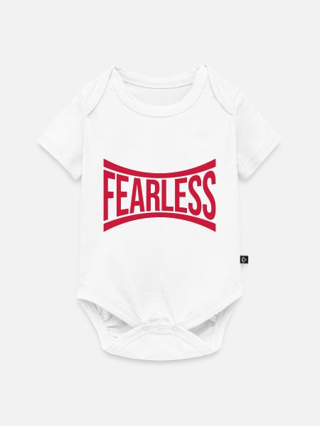 fearless Text Zitat Design - Baby Premium Kurzarmbody - Weiß