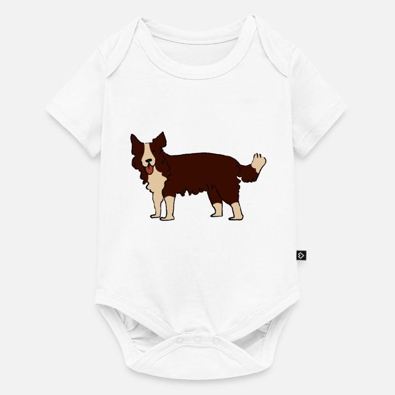 Border Collie - Body à manches courtes Premium Bébé - blanc