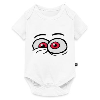 Comic Eyes Crazy Design - Baby Premium short-sleeve bodysuit - white - Front