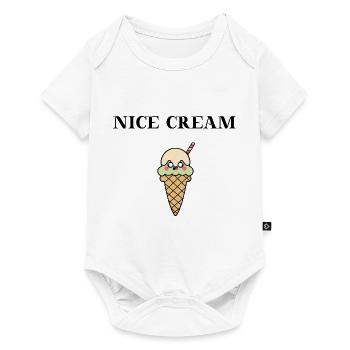NICE CREAM gift idea funny sweet ice cream ice cream - Baby Premium short-sleeve bodysuit - white - Front