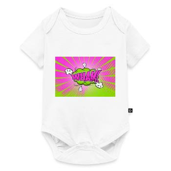 Wham! Comic Style Bubble Graffiti Lettering - Baby Premium short-sleeve bodysuit - white - Front