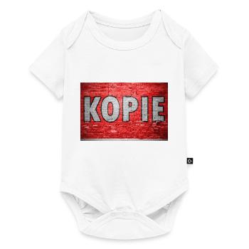 Kopie Ziegelsteinmauer Graffiti - Baby Premium Kurzarmbody - Weiß - Vorne