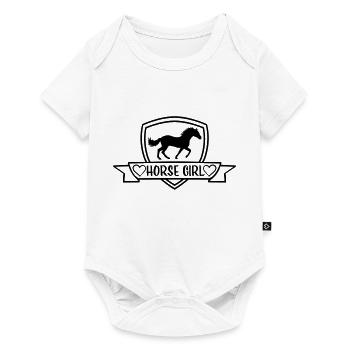 Citation de fille de cheval disant - Body à manches courtes Premium Bébé - blanc - Devant