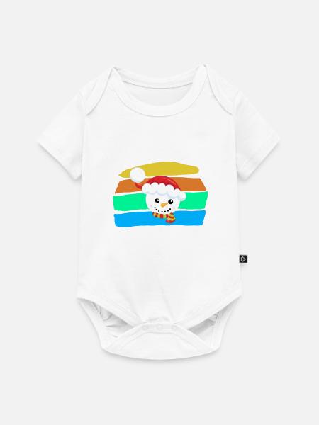 Schneemann - Baby Premium Kurzarmbody - Weiß