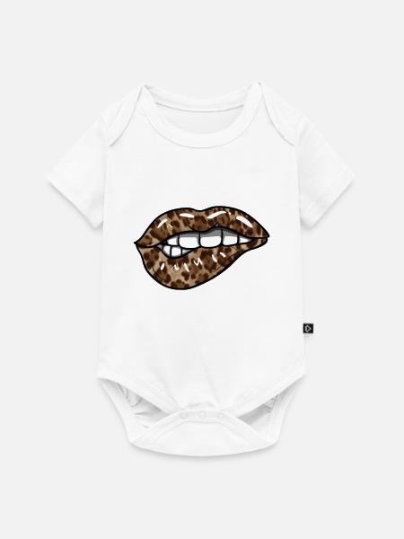 Leopardenlippen - Baby Premium Kurzarmbody - Weiß