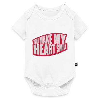Faire sourire mon cœur - Body à manches courtes Premium Bébé - blanc - Devant