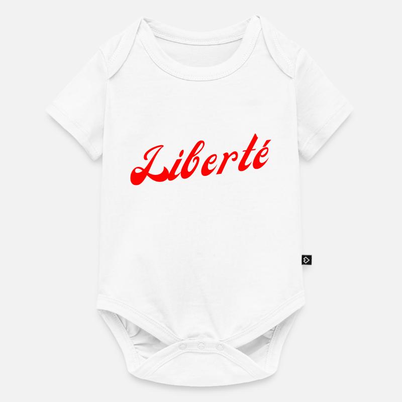 Liberté - Body à manches courtes Premium Bébé - blanc