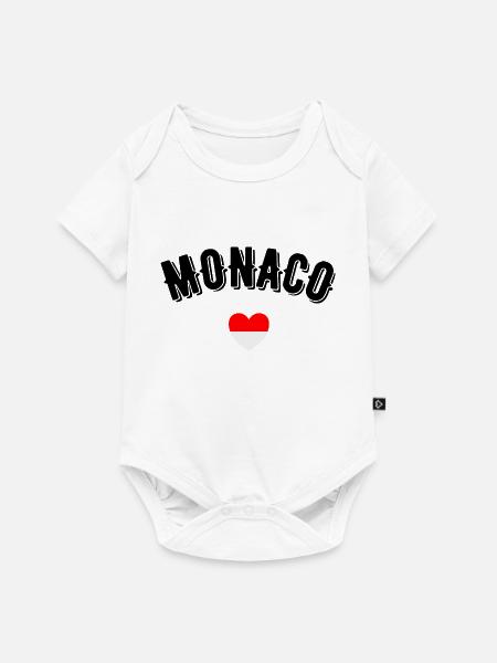 Monaco - Baby Premium Kurzarmbody - Weiß
