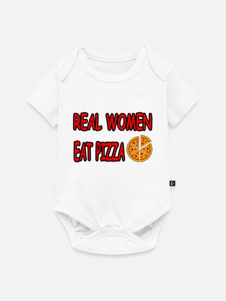 Pizza - Baby Premium Kurzarmbody - Weiß