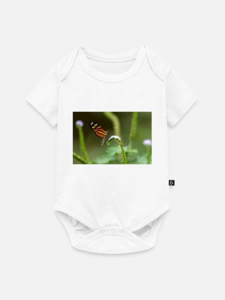 Schmetterling - Baby Premium Kurzarmbody - Weiß