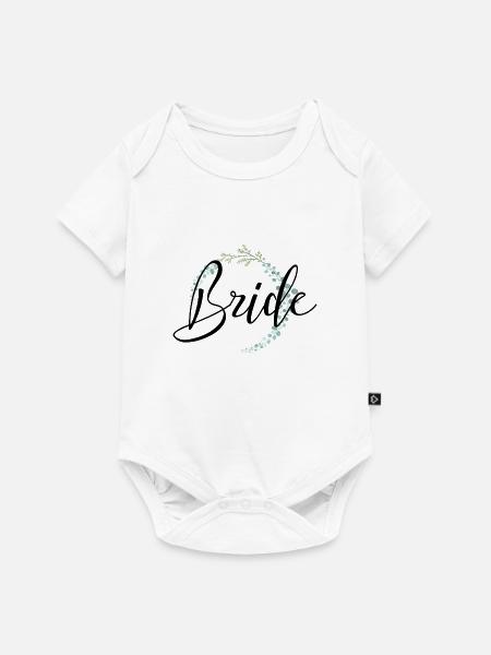 Bride Schriftzug mit schöner Umrandung - Baby Premium Kurzarmbody - Weiß
