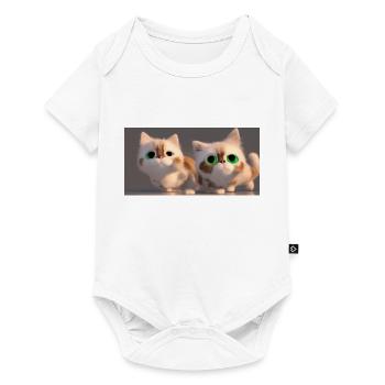 Two sweet cats - Baby Premium Kurzarmbody - Weiß - Vorne