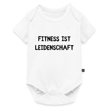 Fitness ist Leidenschaft - Baby Premium Kurzarmbody - Weiß - Vorne