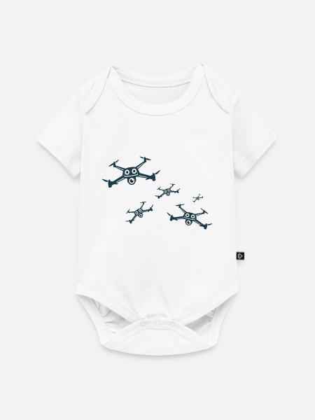 dronen,drone,comic - Baby Premium Kurzarmbody - Weiß