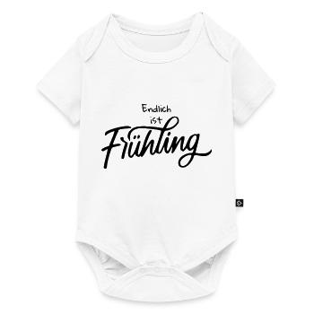 Endlich ist Frühling - Baby Premium Kurzarmbody - Weiß - Vorne
