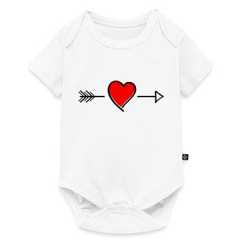 heart - Baby Premium Kurzarmbody - Weiß - Vorne