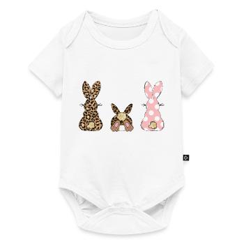 meine erste ostern niedlicher Hase - Baby Premium Kurzarmbody - Weiß - Vorne