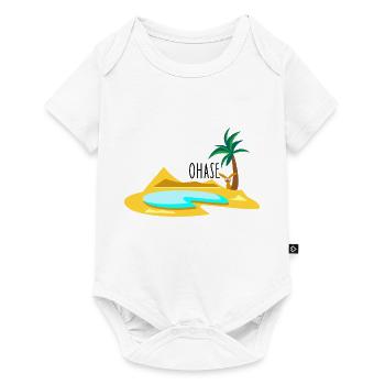 Hase in der Wüste - Baby Premium Kurzarmbody - Weiß - Vorne