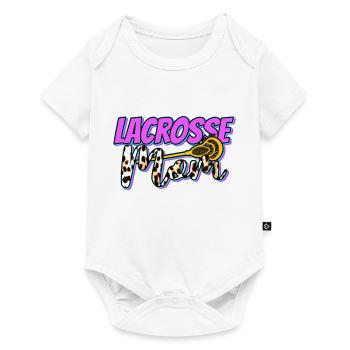 Lacrosse Sport Mutter Mama I Geschenk - Baby Premium Kurzarmbody - Weiß - Vorne