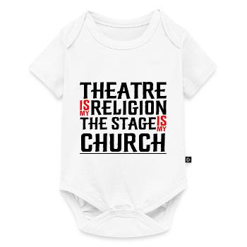 Le théâtre est ma religion, la scène est mon église 4 - Body à manches courtes Premium Bébé - blanc - Devant