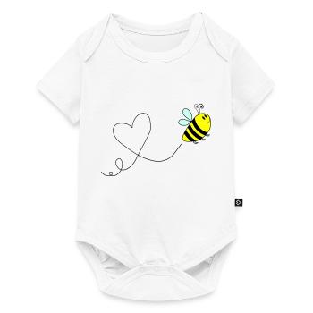 Bee Comic Love 3 - Baby Premium short-sleeve bodysuit - white - Front