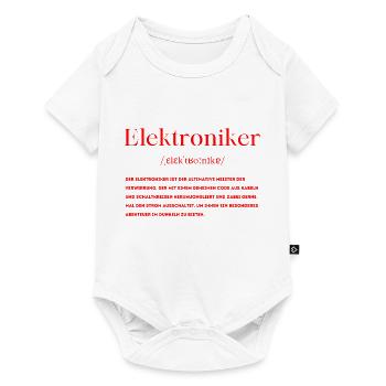 Elektroniker Definition - Baby Premium Kurzarmbody - Weiß - Vorne