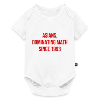 Mathématiques asiatiques disant anglais - Body à manches courtes Premium Bébé - blanc - Devant
