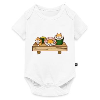 Shiba Inu Chien Sushi Japon Akita I Cadeau - Body à manches courtes Premium Bébé - blanc - Devant
