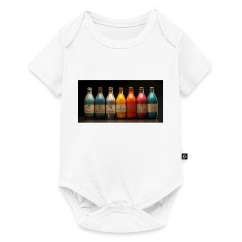 Vintage Farben - Baby Premium Kurzarmbody - Weiß - Vorne