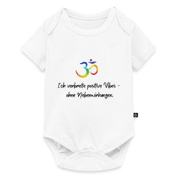 Ich verbreite positive Vibes ohne Nebenwirkungen - Baby Premium Kurzarmbody - Weiß - Vorne