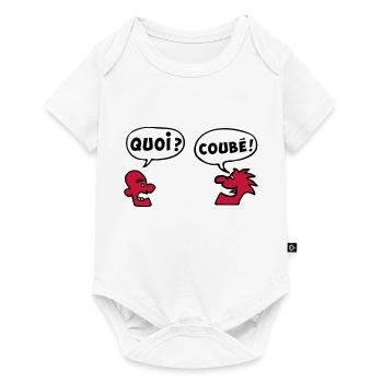QUOI COUBEH quoicoubeh citation drôle - Body à manches courtes Premium Bébé - blanc - Devant