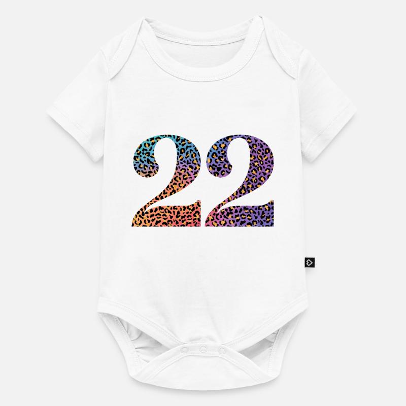 22. Geburtstag Leopard - Baby Premium Kurzarmbody - Weiß