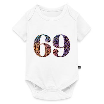 69th Birthday Leopard - Baby Premium short-sleeve bodysuit - white - Front