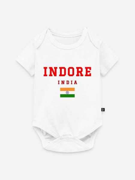 Indore Indien - Baby Premium Kurzarmbody - Weiß