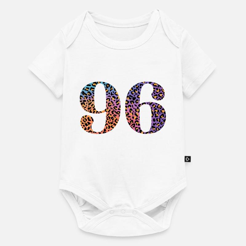 96e anniversaire léopard - Body à manches courtes Premium Bébé - blanc