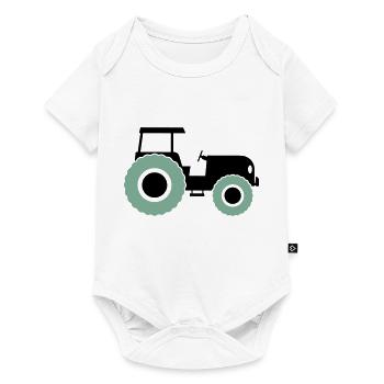 traktor - Baby Premium Kurzarmbody - Weiß - Vorne