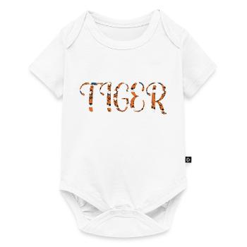 Police de tigre - Body à manches courtes Premium Bébé - blanc - Devant