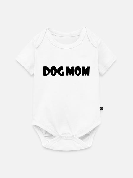 Dog mom - Baby Premium Kurzarmbody - Weiß
