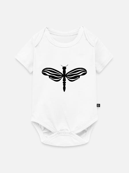 Libelle - Baby Premium Kurzarmbody - Weiß