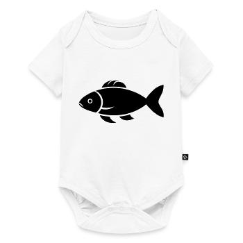 Poisson petite carpe - Body à manches courtes Premium Bébé - blanc - Devant
