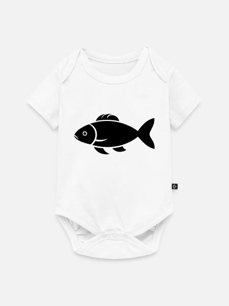 Kleiner Karpfenfisch - Baby Premium Kurzarmbody - Weiß
