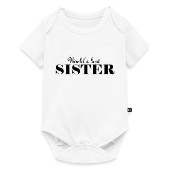 the best sister in the world - Baby Premium short-sleeve bodysuit - white - Front