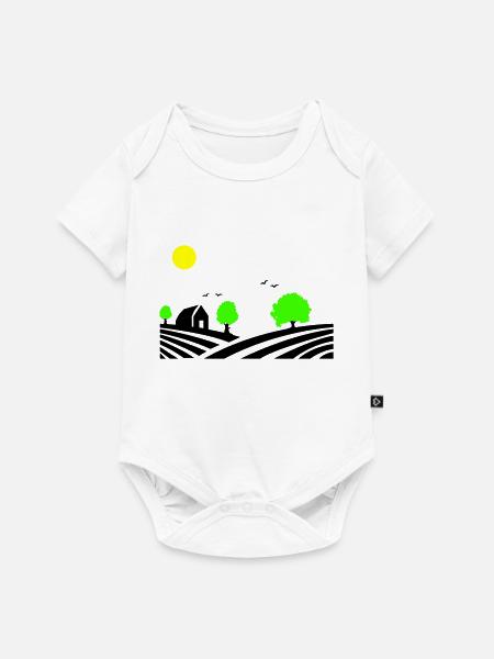 farm - Baby Premium Kurzarmbody - Weiß